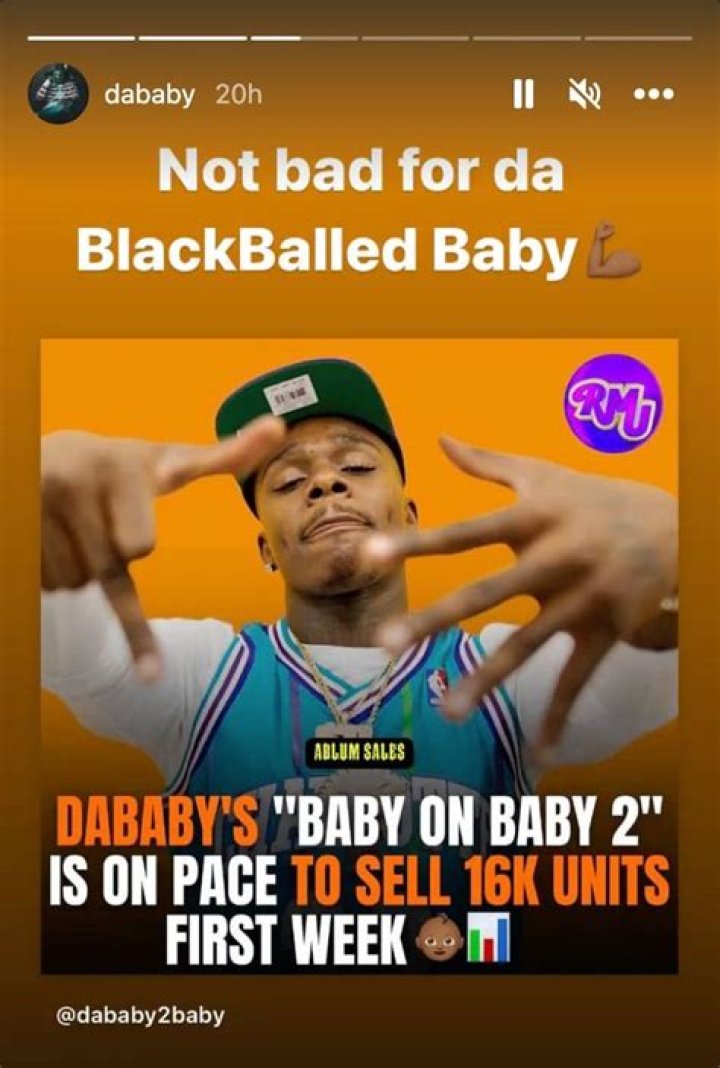DaBaby Believes He's Been Blackballed Amid Low Sales