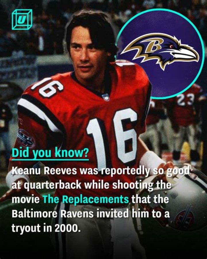Did Keanu Reeves throw the football in The Replacements?