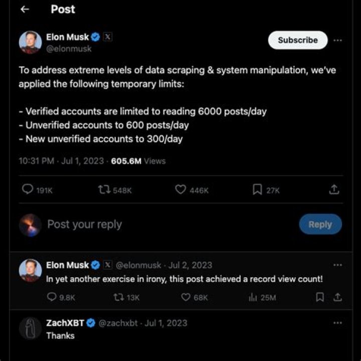 Elon Musk Increases Twitter Rate Limit