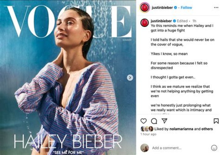 Hailey Baldwin Posts Flirty Comment After Justin Bieber Floods His Feed With Photos of Her
