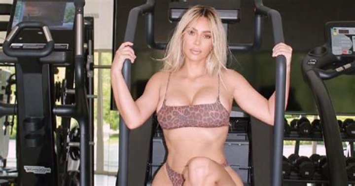 Kim Kardashian Sizzles in Leopard Bra and Underwear During ‘Quarantine Workout’