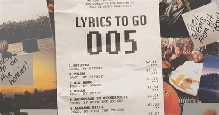 Kota The Friend Presents His Fantastic "Lyrics To GO, Vol. 5"