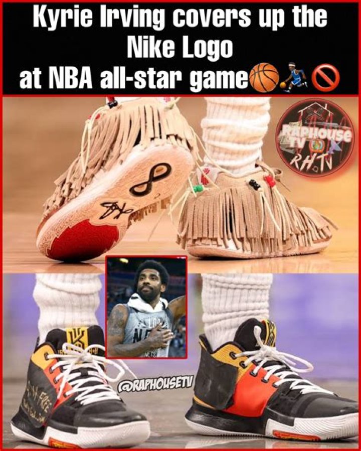 Kyrie Irving Finds Unique Way To Cover Up Nike Logo