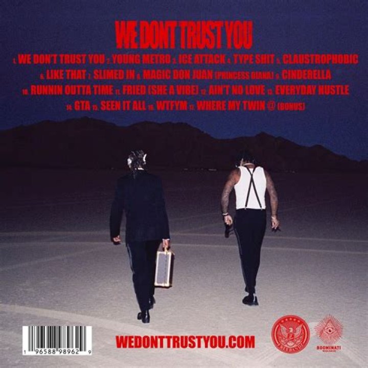 Metro Boomin & Future Share "We Don't Trust You" Cover Art