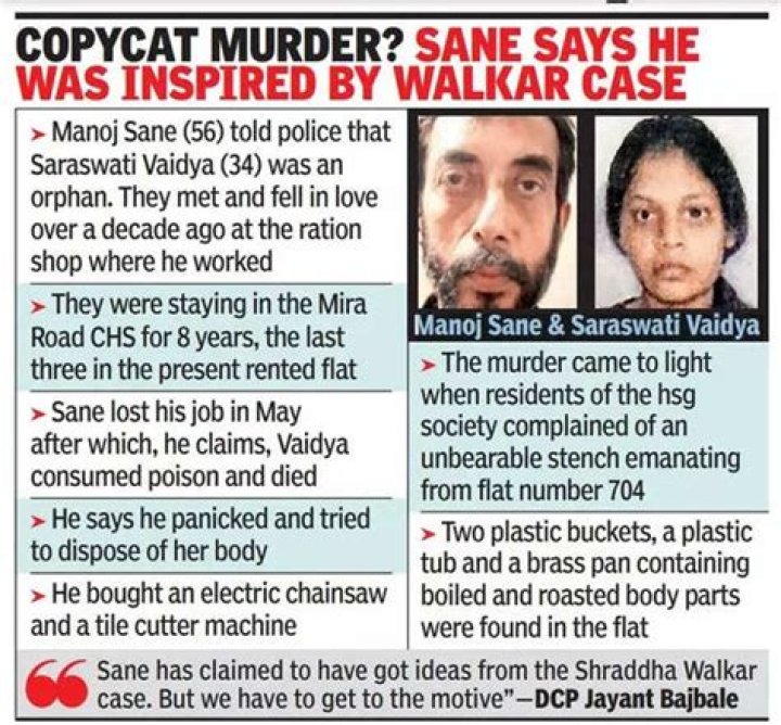 Who was Saraswati Vaidya? Manoj Sahani's Live-in Partner, Mira Road's Murder Case
